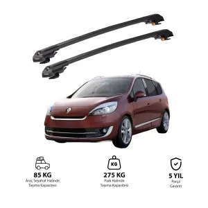RENAULT GRAND SCENIC 2009-2016 TRX1 Thunder Carrier Kilitli Ara Atkı Siyah thumb 1