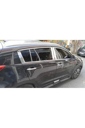 Kia Sportage 2011-2013 Krom Cam Üst Çıtası ve Kapı Direk 10 Parça