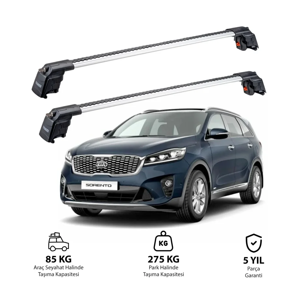 KIA SORENTO PRIME 2015-2020 TRX2 Thunder Carrier Ara Atkı Gri