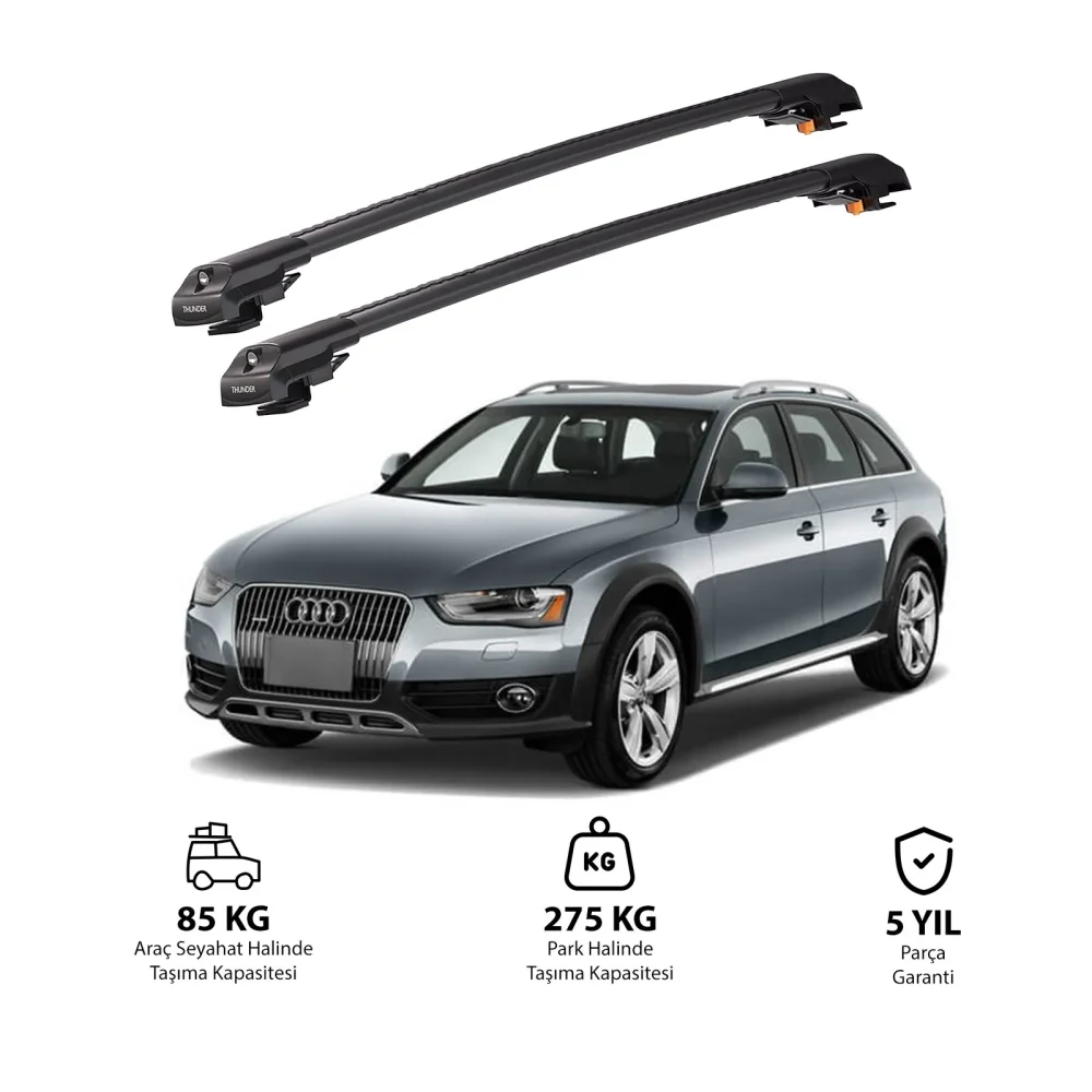 AUDI A4 ALLROAD 2008-2015 TRX1 Thunder Carrier Kilitli Ara Atkı Siyah
