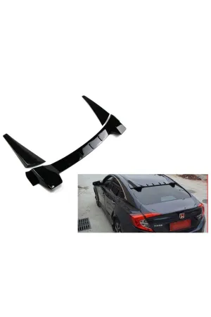 Honda civic fc5 cam üstü spoiler typer model siyah boyalı 2016 / 2021