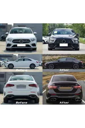 W177 2018+ A SERISI SEDAN IÇIN UYUMLU A45 BODY KIT (ARKA TAMPONLU SET) thumb 2