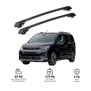 OPEL COMBO E 2019 ve Sonrası TRX1 Thunder Carrier Kilitli Ara Atkı Siyah thumb 1