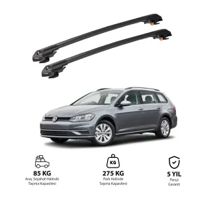 VOLKSWAGEN GOLF VARIANT 2012 ve Sonrası TRX1 Thunder Carrier Kilitli Ara Atkı Siyah thumb 1