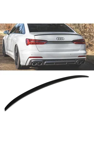 Audi a6 bagaj üstü spoiler 2019+ piano black thumb 2