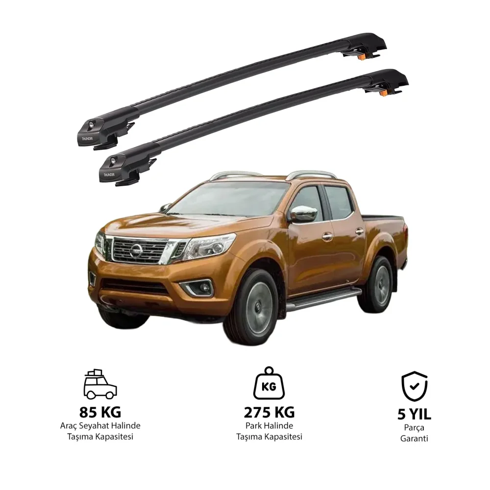 NISSAN NAVARA 2015 ve Sonrası TRX1 Thunder Carrier Kilitli Ara Atkı Siyah