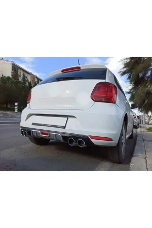 Vw polo 6r arka tampon difüzörü 4 çıkış 2009+ thumb 3