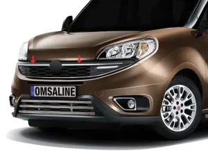 OMSA Fiat Doblo Facelift Krom Ön Panjur Çıtası 2 Parça 2015-2021 Arası - Görsel 3