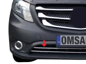 OMSA Mercedes Vito W447 Krom Ön Tampon Çıtası 2 Parça 2014-2024 Arası - Görsel 5