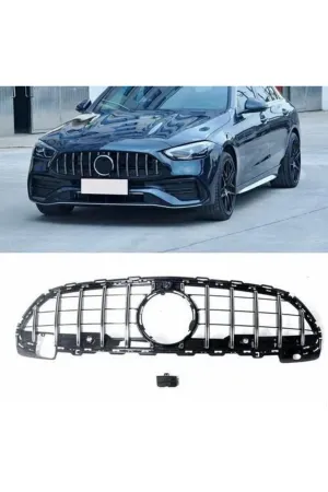 Mercedes w206 gtr ön panjur ızgara seti krom 2020+ c serisi thumb 2