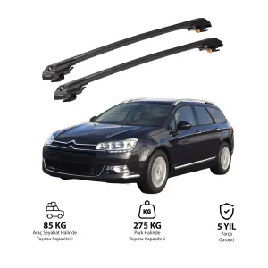 Citroen C5 StationWagon 2012 - Sonrası TRX1 Thunder Carrier Kilitli Ara Atkı Siyah thumb 1
