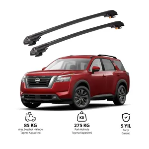 NISSAN PATHFINDER 2021-2025 TRX1 Thunder Carrier Kilitli Ara Atkı Siyah thumb 1
