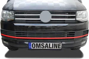 OMSA VW T6 Transporter Kırmızı Krom Ön Tampon Çıtası Comfortline & Highline 3 Parça 2015-2019 Arası - Görsel 4