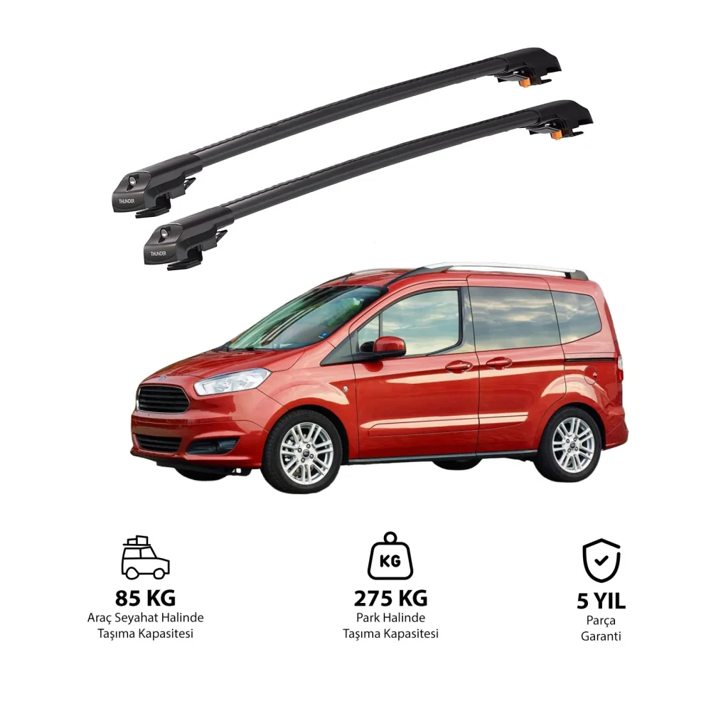 FORD COURIER 2014-2023 TRX1 Thunder Carrier Kilitli Ara Atkı Siyah