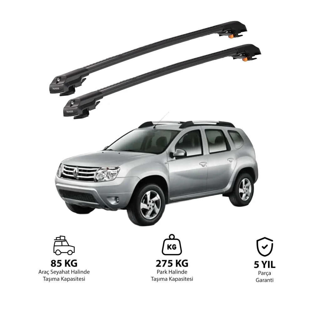 RENAULT DUSTER 2010-2013 TRX1 Thunder Carrier Kilitli Ara Atkı Siyah