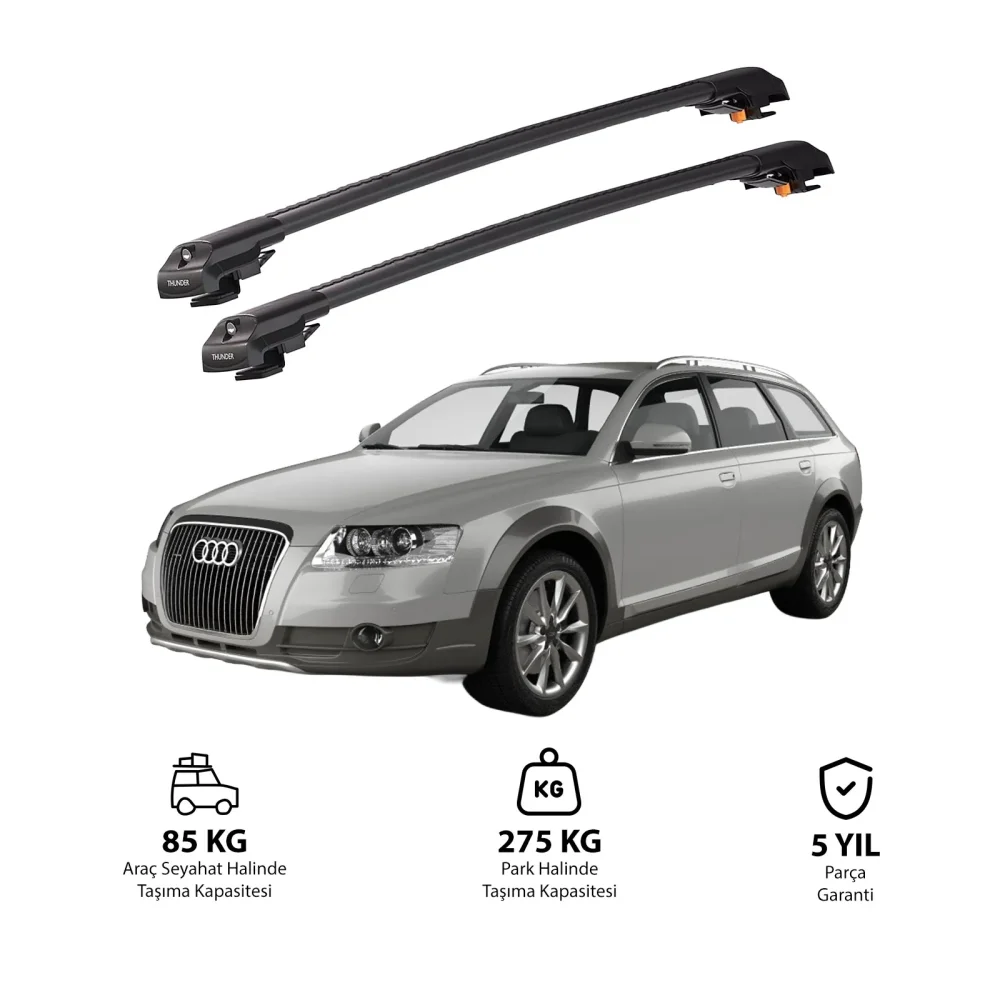 AUDI A6 ALLROAD 2006-2011 TRX1 Thunder Carrier Kilitli Ara Atkı Siyah