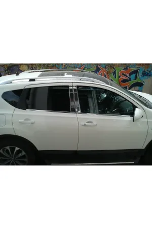 Nissan Qashqai Krom Cam Çıtası ve Kapı Direk Aksesuarı 8 Parça