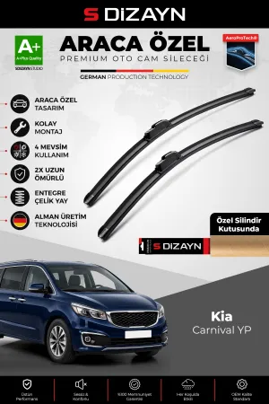 S-Dizayn Kia Carnival Yp Ön Cam Silecek Seti 2014 Üzeri Premium Araca Özel 65-45 Cm A+ Kalite Aocs-1