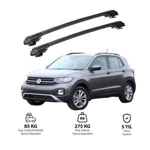 VOLKSWAGEN T-CROSS 2019 ve Sonrası TRX1 Thunder Carrier Kilitli Ara Atkı Siyah thumb 1