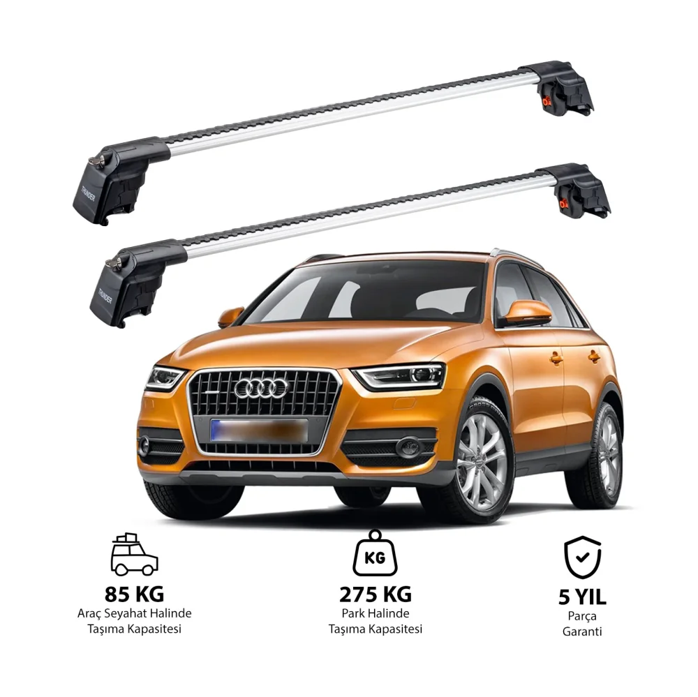 AUDI Q3 2012-2018 TRX2 Thunder Carrier Ara Atkı Gri