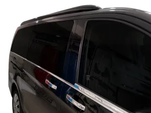 OMSA Mercedes Vito W447 Krom Cam Alt Çıtaları 8 Parça Tek Sürgülü Uzun Şase 2014 ve Sonrası - Görsel 5