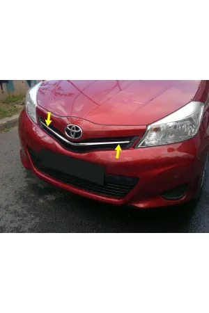 Toyota Yaris 2012-2013 Krom Ön Panjur Aksesuarı Paslanmaz Çelik