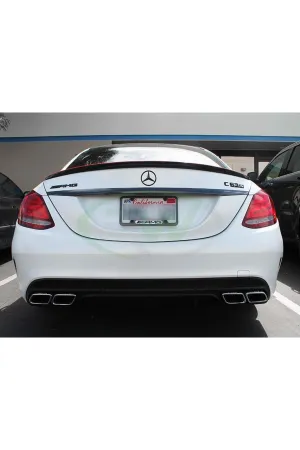 Mercedes W205 c63 arka tampon difüzör ve egzoz ucu standart tampon uyumlu thumb 2