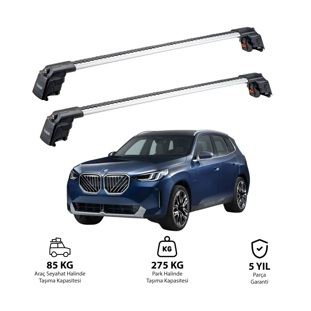 BMW X3 2024-Sonrası TRX2 Thunder Carrier Ara Atkı Gri