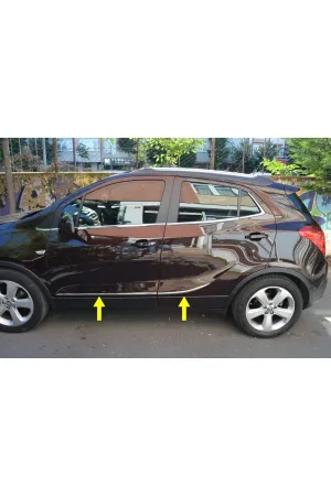 Opel Mokka Krom Yan Kapı Çıtası Aksesuarı 4 Parça Paslanmaz Çelik