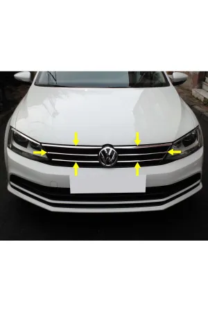Volkswagen Jetta 2015-2018 Krom Ön Panjur Aksesuarı 6 Parça