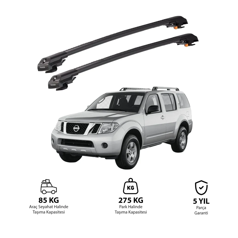 NISSAN PATHFINDER 2005-2012 TRX1 Thunder Carrier Kilitli Ara Atkı Siyah