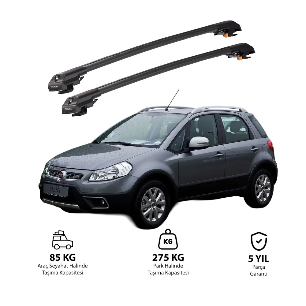 FIAT SEDICI 2006-2013 TRX1 Thunder Carrier Kilitli Ara Atkı Siyah