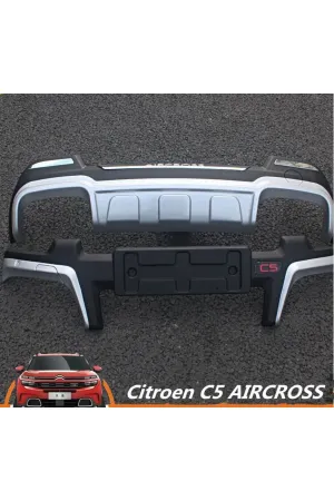 Citroen C5 Aircross ön arka tampon koruması difüzör 2019+ - Görsel 2