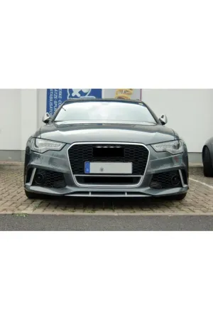 Audi a6 rs6 ön panjur ızgara 2012 / 2014 krom siyah quattro thumb 2