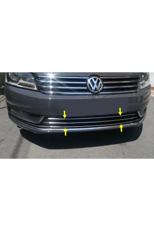 Volkswagen Passat 2011-2014 Krom Ön Tampon Izgarası Aksesuarı 3 P