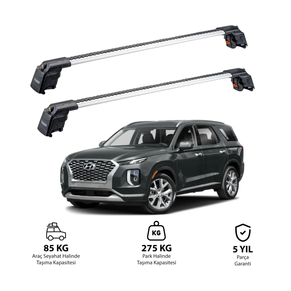 HYUNDAI PALISADE 2020-2023 TRX2 Thunder Carrier Ara Atkı Gri