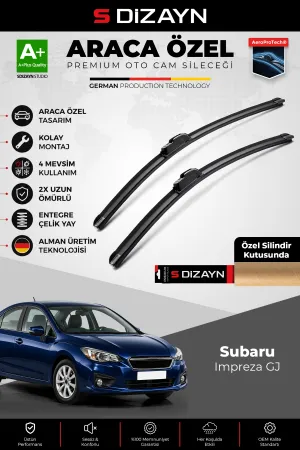 S-Dizayn Subaru Impreza Gj Ön Cam Silecek Seti 2011-2016 Premium Araca Özel 65-40 Cm A+ Kalite Aocs-