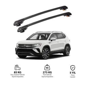VOLKSWAGEN TAOS 2021 ve Sonrası TRX1 Thunder Carrier Kilitli Ara Atkı Siyah thumb 1