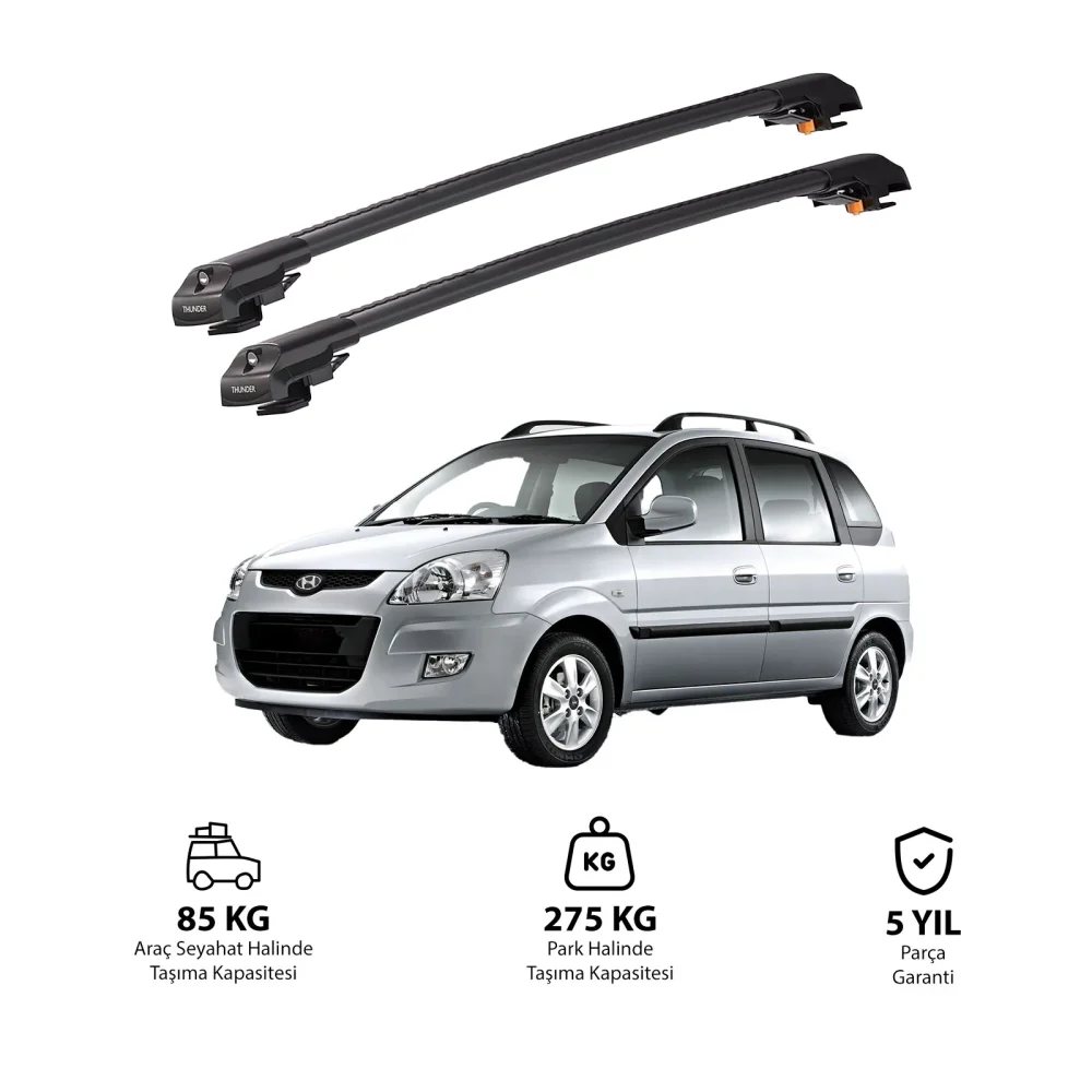 HYUNDAI MATRIX 2001-2010 TRX1 Thunder Carrier Kilitli Ara Atkı Siyah