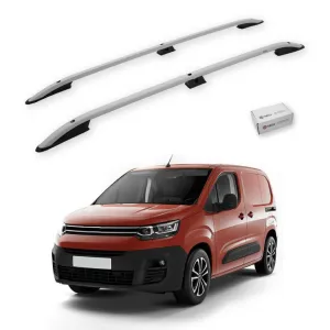 Turtle Citroen Berlingo 2019-2025 / Kısa Şasi Tavan Çıtası Crown Gri