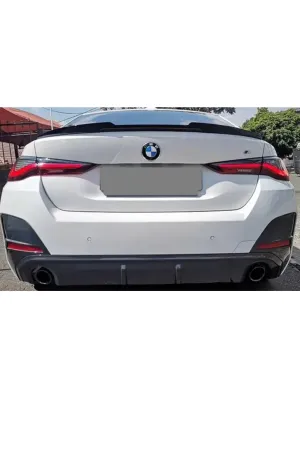 Bmw g26 m4 yarasa bagaj üstü spoiler siyah boyalı plastik 2021+ thumb 3