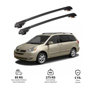 TOYOTA SIENNA 1998-2003 TRX1 Thunder Carrier Kilitli Ara Atkı Siyah thumb 1