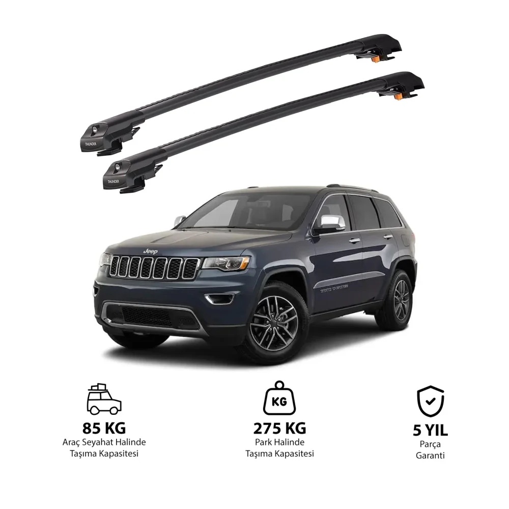 JEEP GRAND CHEROKEE 2005-2020 TRX1 Thunder Carrier Kilitli Ara Atkı Siyah