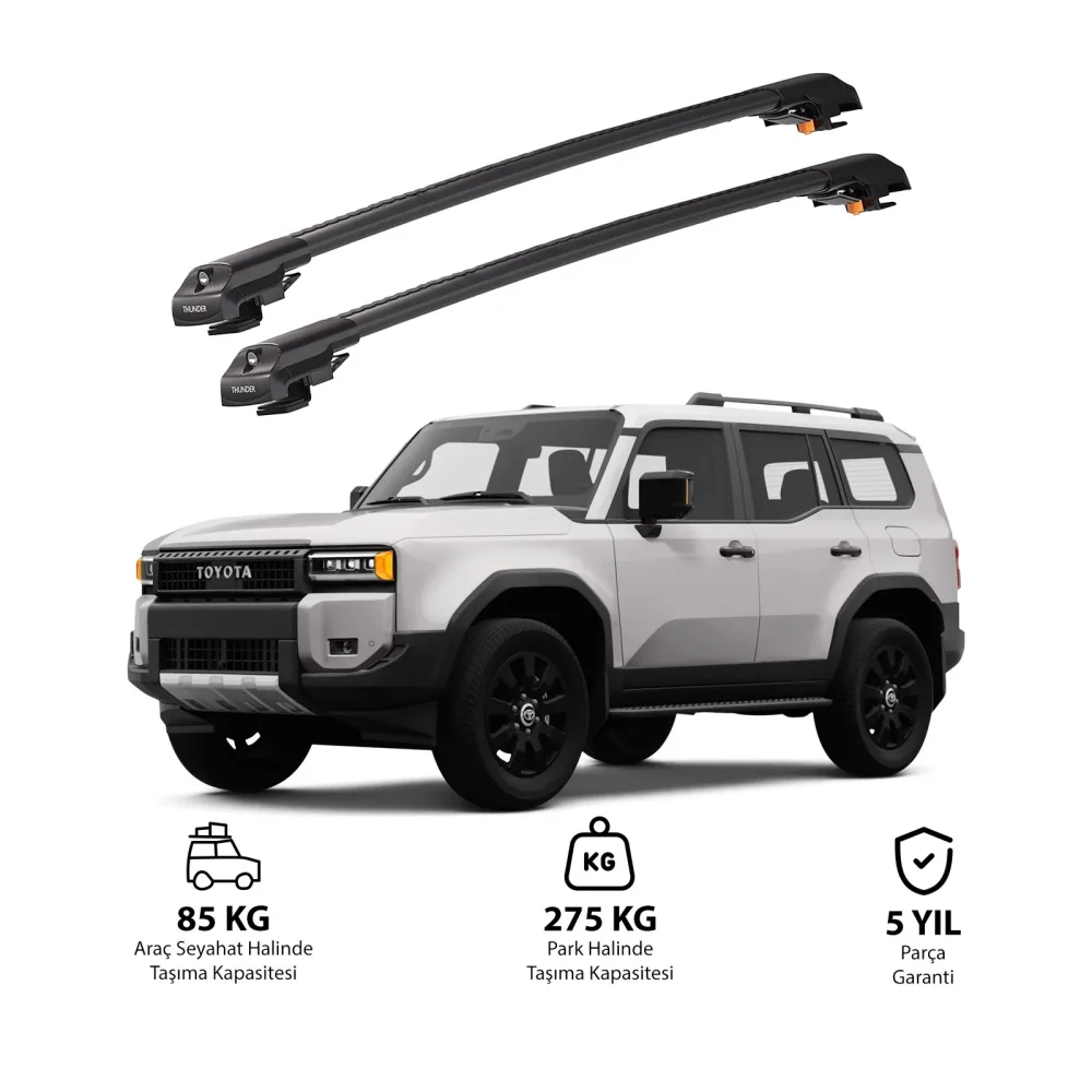 TOYOTA LAND CRUISER 2024 ve Sonrası TRX1 Thunder Carrier Kilitli Ara Atkı Siyah