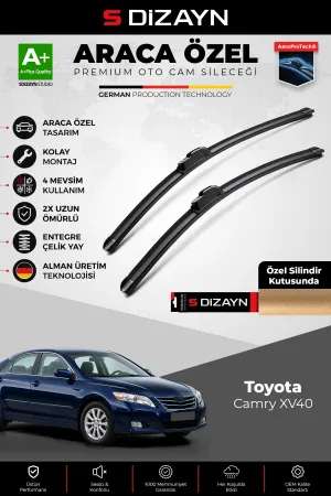 S-Dizayn Toyota Camry Xv40 Ön Cam Silecek Seti 2006-2011 Premium Araca Özel 60-50 Cm A+ Kalite Aocs-