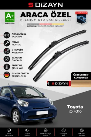 S-Dizayn Toyota Iq Aj10 Ön Cam Silecek Seti 2009-2015 Premium Araca Özel 53-45 Cm A+ Kalite Aocs-193