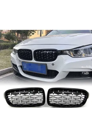 Bmw F30 ön panjur böbrek diamond model 3 serisi thumb 2