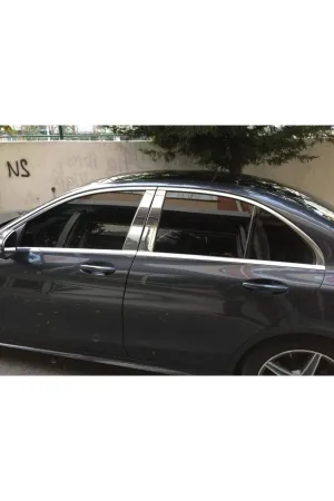 Mercedes W205 C Serisi Krom Kapı Direk Aksesuarı 6 Parça P. Çelik