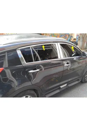 Kia Sportage 2011-2013 Krom Cam Üst Çıtası Aksesuarı 4 Parça