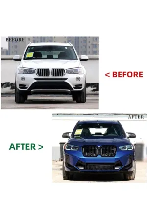Bmw x3 f25 to g01 x3m dönüşüm body kit seti full facelift 2010 / 2017 thumb 2
